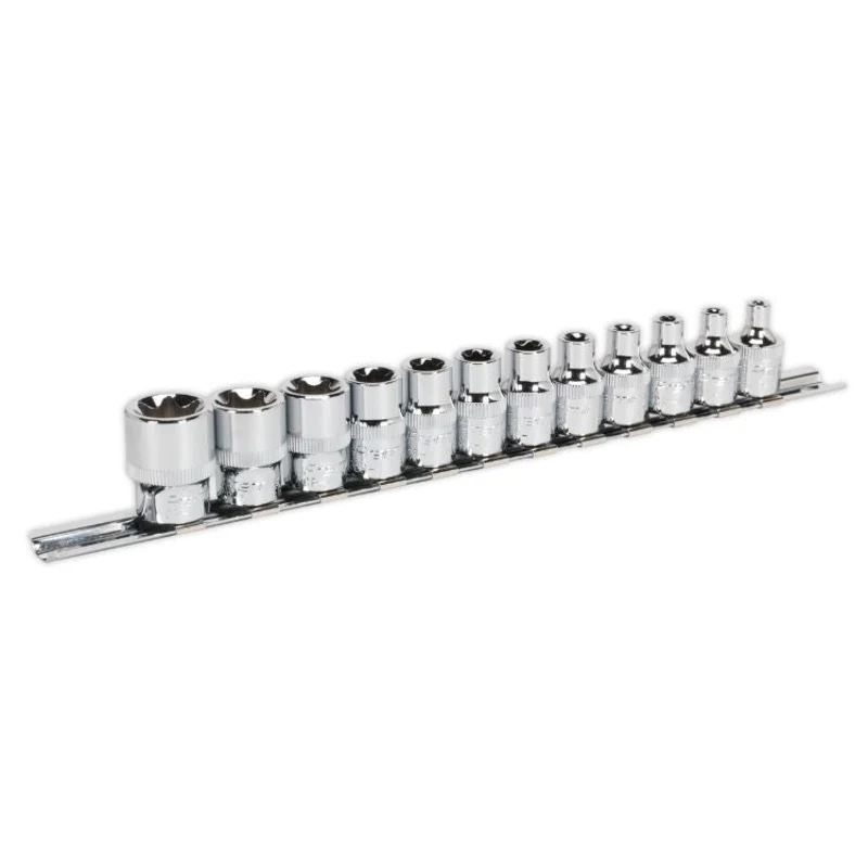 Sealey TRX-Star* Socket Set 12pc 3/8" Drive E4-E20 (Premier)